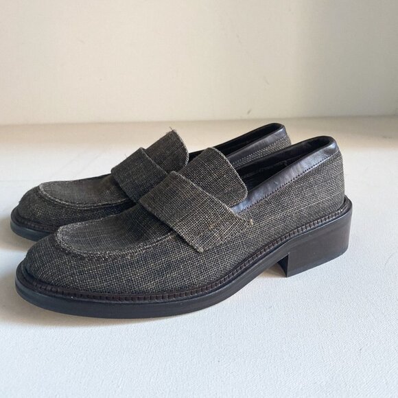 Vintage  Early 2000s DKNY Canvas Upper Classic Loafers 7M - Picture 4 of 9